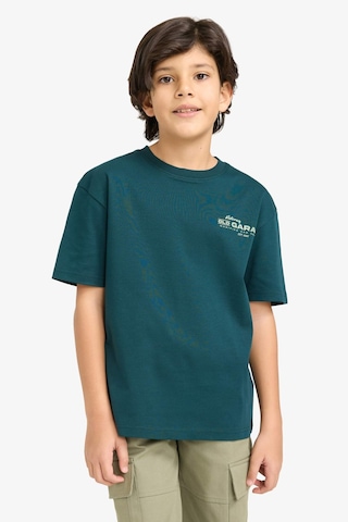 Defacto Erkek Çocuk Oversize Geniş Kalıp Bisiklet Yaka Slogan Baskılı Kısa Kollu Tişört G6485a826smgn465 Yeşil-gn465