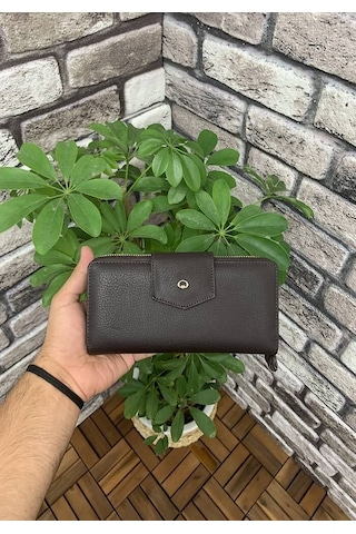 Guard Mat Kahverengi Fermuarlı Ve Deri Patlı El Portföyü - Grd2403xw22275 Kahverengi