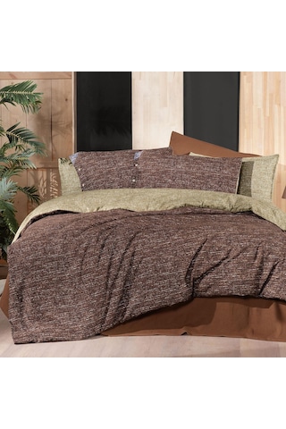 Glamis King Size Battal Boy %100 Pamuk Flanel Pazen Nevresim Takımı Taba Taba