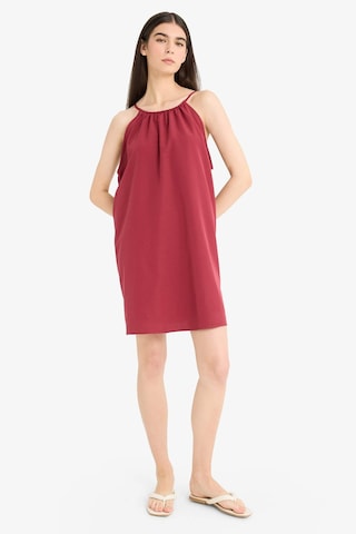 Defacto Yuvarlak Yaka Terry Cotton Mini Plaj Elbisesi-fall İn Love E5102ax25spbr285 Bordo