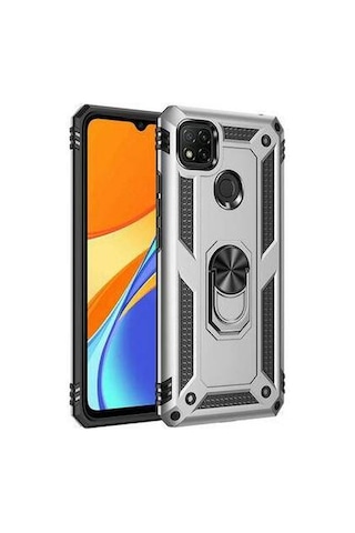 Xiaomi Redmi 9c Kılıf Zore Vega Silikon Zırh Kılıf Siyah