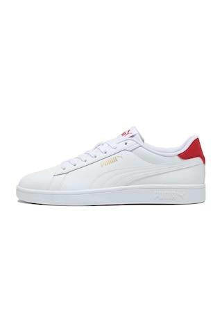 Puma Smash 3.0 L Unisex Beyaz / Kırmızı Sneaker
