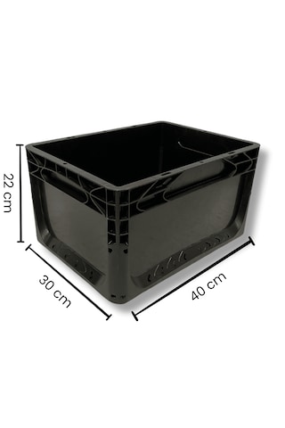 Alpbx 1.kalite Siyah Plastik Kasa 40x30x22 Cm - Kutu 21 Litre