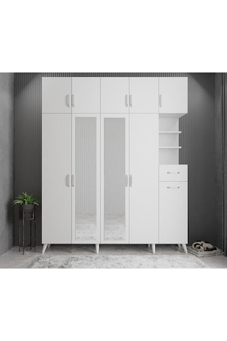 Açelya Portmanto Vestiyer Beyaz  225cm M10
