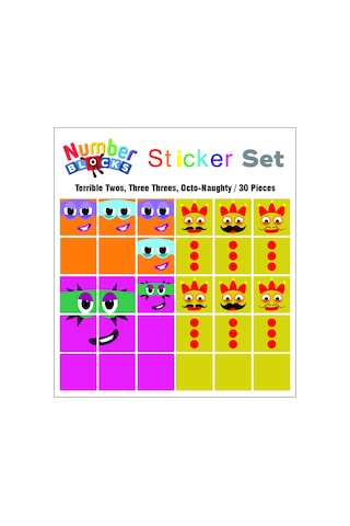 Number Blocks Matematik Eğitici Birim Küp Snapcubes Terrible Two Octo-naughty 30 Adet Sticker