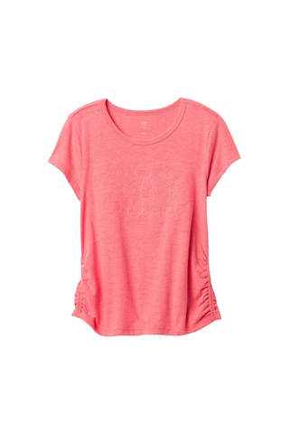 Gap V-logo Sıde Ruched Tee Pembe Kız Çocuk Kısa Kol T-shirt 000000000102232841 Pembe