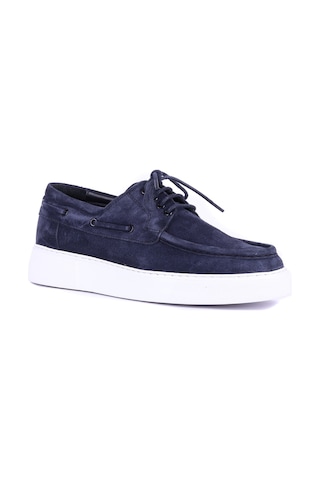 Shoetyle - Hakiki Süet Deri Lacivert Renk Günlük Erkek Ayakkabı - 115-k512-1065 -1614