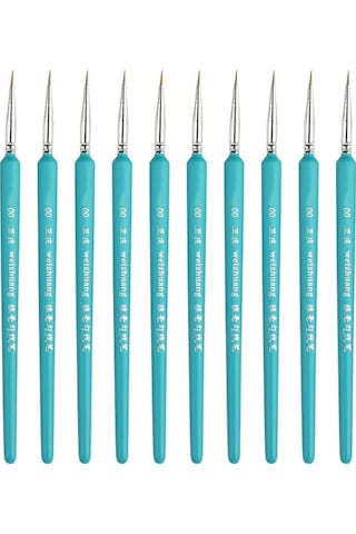 10 Adet 00 Weizhuang Kanca Line Kalem Boyama Mavi