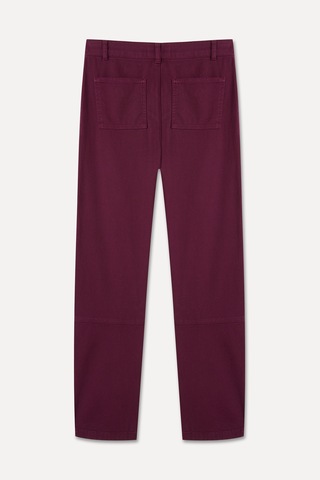 Mudo Kadın Kadın Mürdüm Cep Detaylı Straight Fit Pantolon 1264132