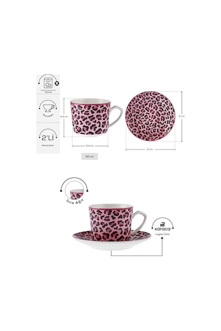 Karaca  Britney 2 Kişilik Kahve Fincan Takımı 80 ml