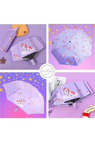 Heydiye Fantastik Kids Uv99+ Güneş / Yağmur Poni Otomatik Aç/kapa Şemsiye Çok Renk