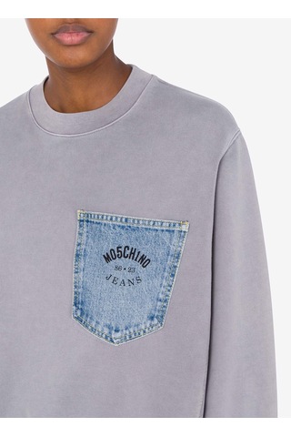 Moschino Jeans Gri Kadın Bisiklet Sweatshirt 251k1a170932287490