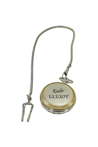 Çılgıntrend Osmanlı Tuğra Kabartmalı İsim Yazılabilir 47 MM Retro Köstekli Cep Saati