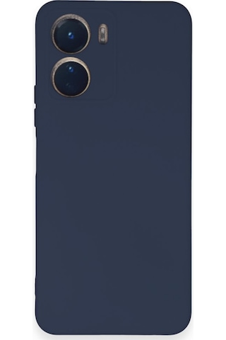 Vivo Y16 İçi Kadife Kaplı Esnek Silikon Kapak Ryc/ Nano Lansman Lacivert