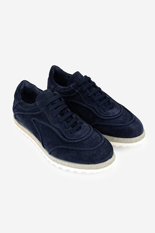 Valmenti Erkek Hakiki Deri Lacivert Süet Sneakers & Spor Ayakkabı 1202 2295-33 Erk Ayk Y26 Lacı Suet