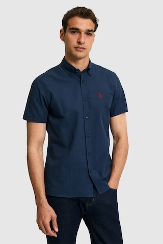 U.s. Polo Assn. Erkek Lacivert Gömlek Kısa Kollu 50324727-vr033