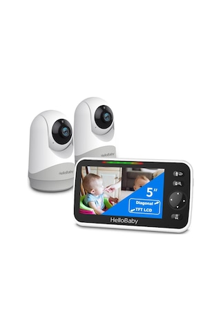 Hellobaby Çift Kameralı Video Bebek Monitörü, Gece Görüş & Eco Modu Kamera Sistemi