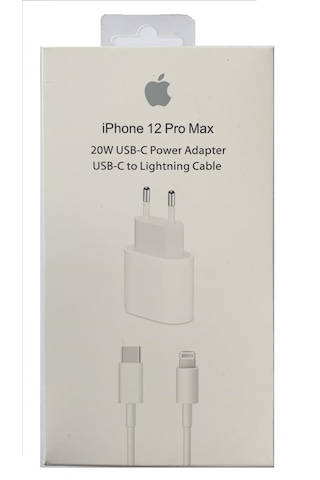 İphone 12 Pro-max 20w Uyumlu Şarj Adaptörü Ve Şarj Kablosu-ithal