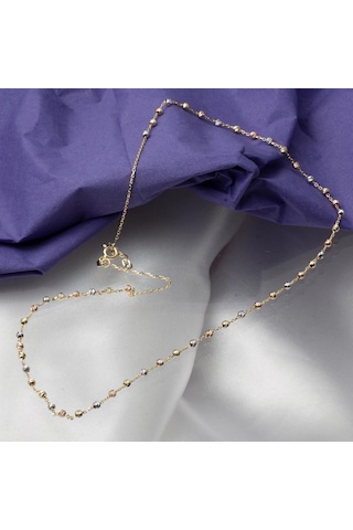 Top Altınlarla İşlenmiş Altın Zincir Kolye Klsmu14k15855