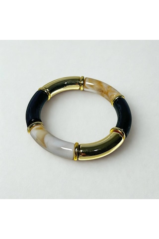 Siyah Gold Kemik Bileklik 2'li Gold