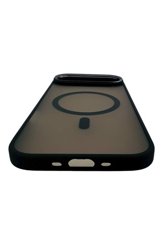 Apple iPhone 17 Air Uyumlu Magsafe Destekli Buzlu Mat Şeffaf Kılıf Siyah