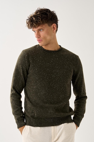 Erkek Melanj Triko Kazak Haki