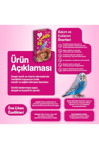 Şımarık Muhabbet Kuşu Yemi - 20 Adet 300 G