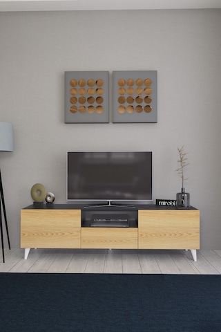 Bravix Modern Tv Ünitesi 3 Bölmeli Tv Sehpası Gövde Antrasit ... Antrasıt/atlas Çam