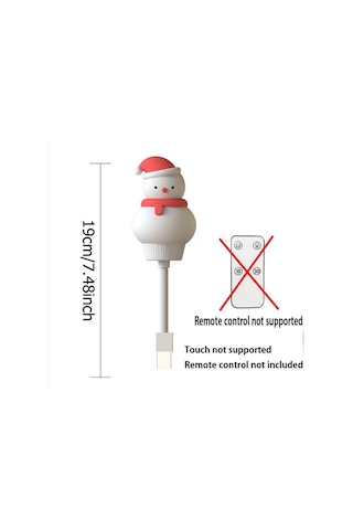 Led Usb Gece Lambası Sevimli Karikatür Gece Lambası Ayı Bebek Çocuk İçin Uzaktan Kumanda Yatak Odası Dekoru Başucu Lambası Noel Hediyesi Snowman Diğer