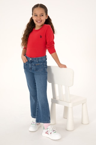 U.S. Polo Assn. Kız Çocuk Açık Mavi Flare Fit Jean Pantolon 50317882-DN0003