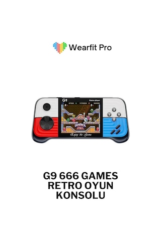 Wearfitpro G9 Retro 3.0 İnç Tv Bağlanan 2.joystickli Oyun Konsolu Kırmızı 666 Klasik Oyunlar