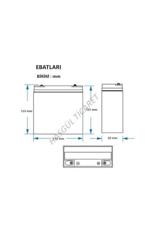 Hsgl Motorsiklet Akü 12n5l-bs Batarya 12v5ah/10hr Dik Akü N11.3926