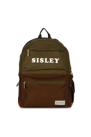 Sisley Lisanslı Unisex Sırt Çantası Yeşil-kahve