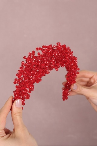 FdayAksesuar Gelinlere Özel Pollux Kristal Boncuklu Gelin Tacı Saç Aksesuarı FRDY31665