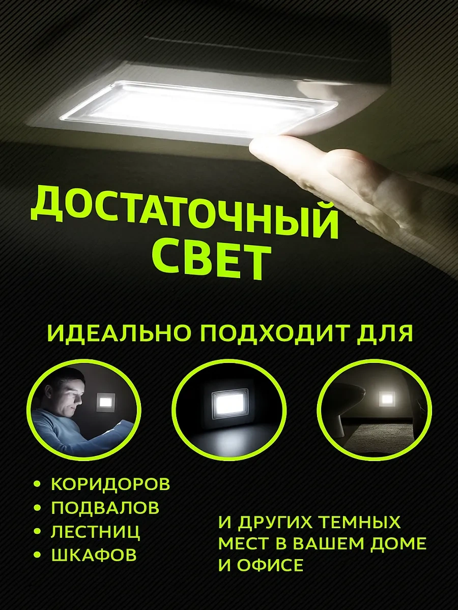 Lismerk Dolap İçin Pil Ve Mıknatıslı Duvar Lambası 189609539 Beyaz