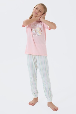 Arnetta Kız Çocuk Pembe Pijama Takım Pembe