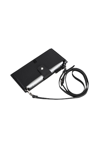 Gp Iguana Lozan Strap 6.5 İnch Uyumlu Deri Kartlıklı Kılıf Erc1 Siyah Siyah