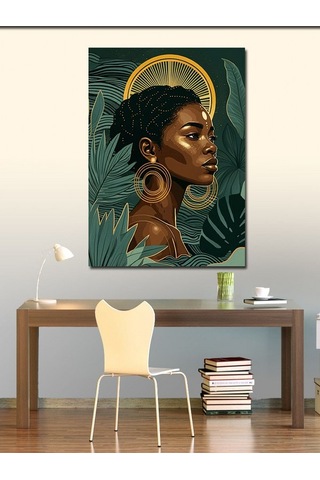 Kanvas Tablo Güneşli Afrikalı Kadın 70cmx100cm