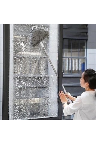 Büro Ev Ofis Yazlık Hijyeni İçin 150cm Uzar Saplı Üçgen Cam Duvar Tavan Fayans Parke Mopu