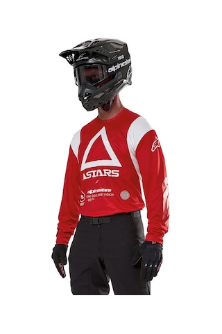 Alpinestars Techdura Off-road Enduro Motosiklet Jerseyi Kırmızı
