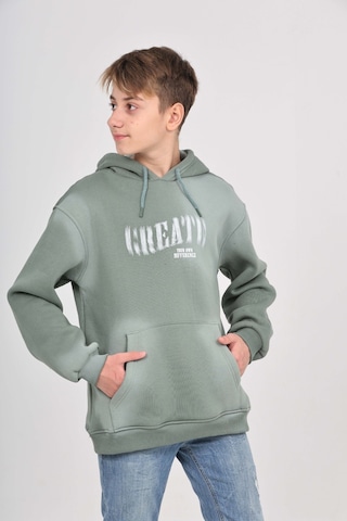 Toontoy Kids Toontoy Erkek Çocuk Pistole Baskılı Sweatshirt Koyu Yeşil