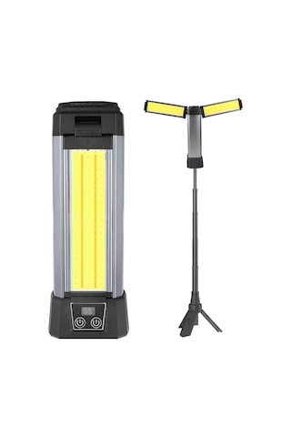 Powermaster Pm-24565 25 Watt Usb Type-c Girişli P50 Ve Cob Ledli 2 Kanatlı Kollu Çalışma Lambası