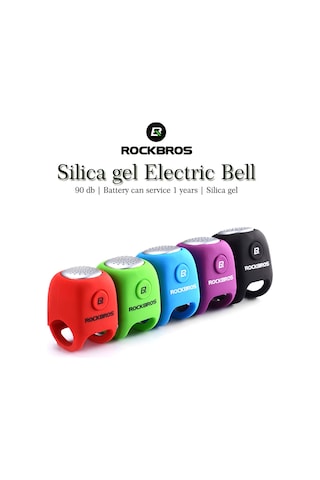 Ranyeek Yağmura Dayanıklı Yüksek Sesli Elektrikli Bisiklet Zili - 90db Silikon Kılıflı Mtb Aksesuarı 5 Renk Seçeneği Gümüş