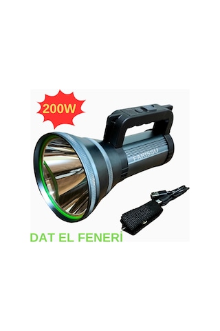 200w Led Şarjlı Kamp Feneri & El Feneri 8800 Mah 3 Işık Modlu Powerbank Özellikli Siyah