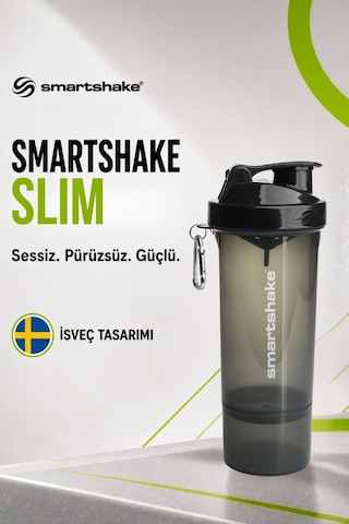 Smartshake Slim Serisi 500 Ml Siyah Protein Shaker