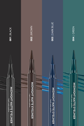 Flormar Midnight Matte Keçe Uçlu Mat Likit Göz Kalemi 003 Dark Blue