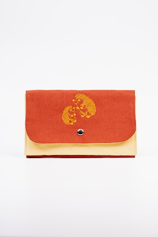 Fabric Craft Bag Kadın Kumaş Cüzdan Nakışlı Bordo
