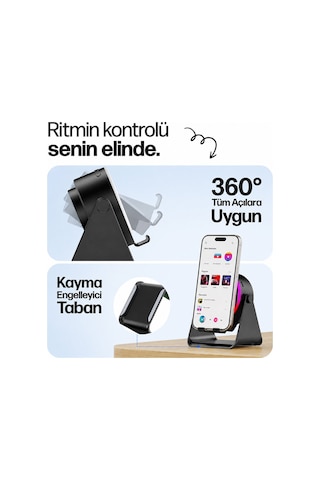Soundpad Bluetooth Hoparlör - İndüksiyon Temas Özellikli - Telefon Standlı - Type-c Şarj - Rgb Ambiyans Aydınlatma Çok Renkli