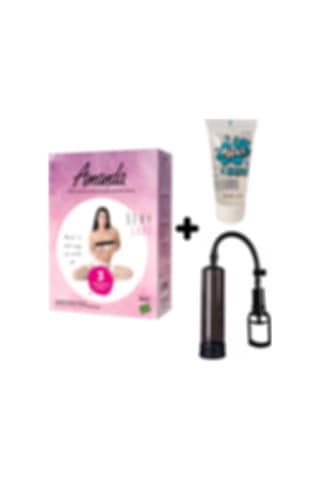 Truva Shop Amanda 3 Işlevli Kaliteli Şişme Bebek + Penis Vakum Pompası + Jel