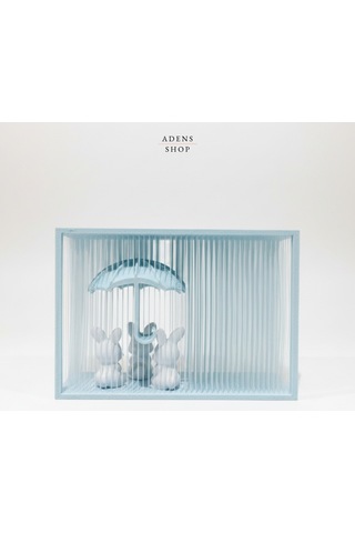 Yağmurdan Korunan Tavşanlar Sevimli Ev Dekoru 3 Tavşan Dahil